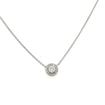 Halsketting - 14 karaat Witgoud - 0.37ct. tw. Diamant, Nieuw