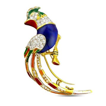 Broche - 18 karaat Geel goud, Exclusieve 18-karaats