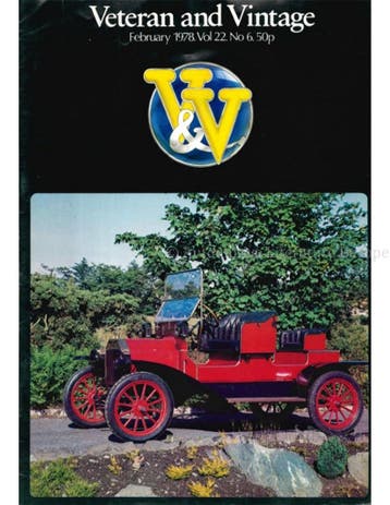 1978 VETERAN AND VINTAGE MAGAZINE 6 ENGELS, Nieuw, Author