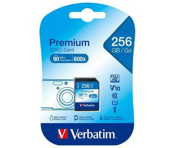 Verbatim | SDXC | 256 GB | 90 MB/s | Premium, Verzenden, Nieuw