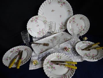 Haviland & Co. Limoges - Dessertservies (14) - Porselein, Antiek en Kunst