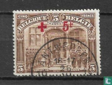 België - Diverse onderwerpen, met opdruk - 1918, Postzegels en Munten, Postzegels | Europa | België, Verzenden, Gestempeld