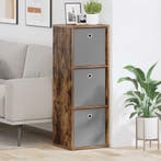 vidaXL Dressoir met lade Gerookt eiken 35 x 32 x 99,5 cm, Minder dan 50 cm, Verzenden, Nieuw, 25 tot 50 cm