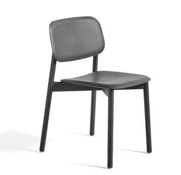 12x Eiken houten stoel Zwart gelakt Gebruikt, Gebruikt, Zwart, Hout