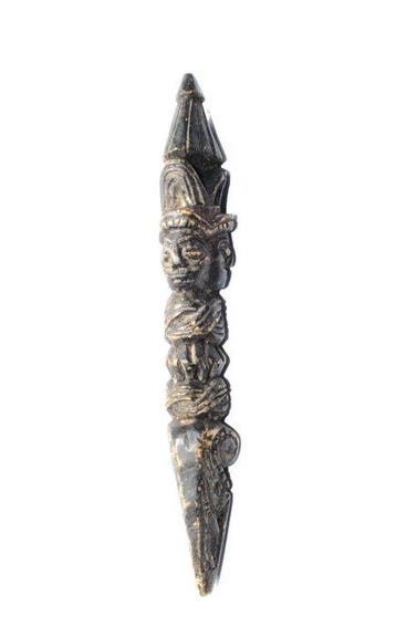 oude Phurba uitgehouwen sjamaan 26 cm ritueel Himalaya Nepal, Antiek en Kunst, Kunst | Niet-Westerse kunst