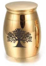 Mini urn RVS tree of life goud ook voor hond / poes, Nieuw