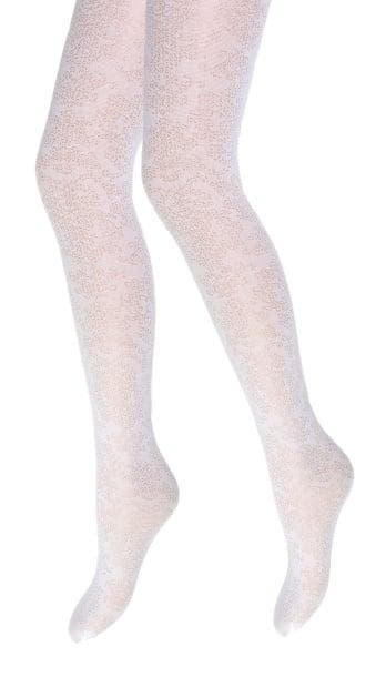Panty - Curtney - Wit - Barok motief, Verzenden, Nieuw