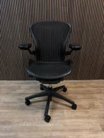 Refurbished Herman Miller Aeron Bureaustoelen, Incl Garantie, Verzenden, Zo goed als nieuw, Zwart, Bureaustoel
