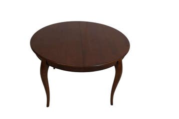 Ronde houten eettafel – klassieke uitschuifbare eettafel met, Ophalen of Verzenden, Nieuw