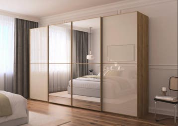 Van Schaik Imperial 4-Deurs Zweefdeurkast - 300cm 3-Deurs, Nieuw