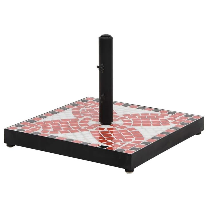 vidaXL Parasolvoet vierkant 12 kg terracottakleurig wit, Tuin en Terras, Parasols, Parasolvoet, Nieuw, Verzenden