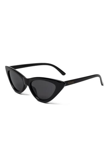 Cat Eye Zonnebril Zwart Montuur Zwarte Glazen Kat Tijger Vli, Ophalen of Verzenden, Nieuw, Feestartikel, Carnaval