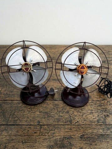 Paire RARE de ventilateurs de table vintage Calor Cat. N°