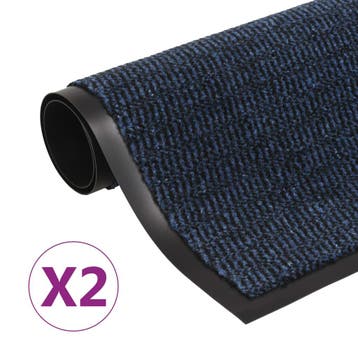 vidaXL Droogloopmatten 2 st rechthoekig getuft 90x150 cm, Verzenden, Nieuw