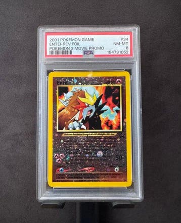 Pokémon - 1 Graded card - Entei 34 Promo card, Foil - PSA 8, Hobby en Vrije tijd, Verzamelkaartspellen | Pokémon, Nieuw