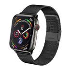 Apple Watch Milanese Bandje Zwart 49/46/45/44mm, Ophalen of Verzenden, Nieuw