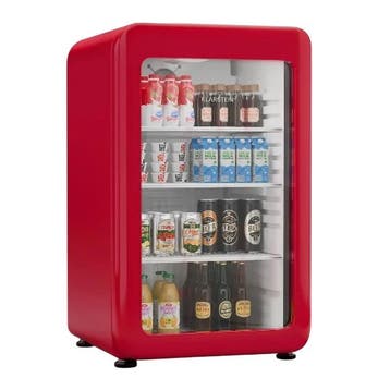 Audrey Evo Retro Drankkoelkast 112L | Rood | JouwKlimaatkast, Witgoed en Apparatuur, Zonder vriesvak, Minder dan 85 cm, 100 tot 150 liter