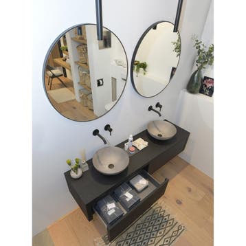 Spiegel LoooX Mirror Black Line Round Ø 100cm, Ophalen of Verzenden, Nieuw