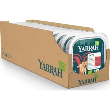 12x Yarrah Bio Hondenvoer Paté Rund&Kip 150 gr, Verzenden, Hond