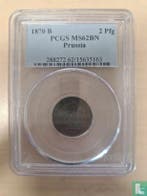 Pruisen 2 pfenninge 1870 (B), Postzegels en Munten, Munten | Europa | Niet-Euromunten, Verzenden, Overige landen, Losse munt