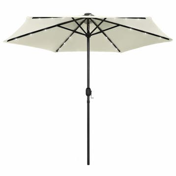 vidaXL Parasol met LED-verlichting en aluminium paal 270 cm, Verzenden, Nieuw, 2 tot 3 meter