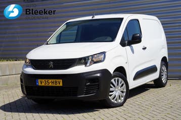 Peugeot Partner 1.5 Blue Hdi Airco Trekhaak 2 x achterdeur s, Gebruikt, Wit, Onderhoudsboekje, Lease