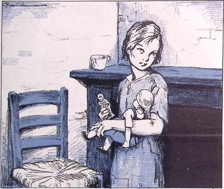 Spotprent over financiële steun voor kinderen (lijst optie), Antiek en Kunst, Kunst | Litho's en Zeefdrukken, Verzenden