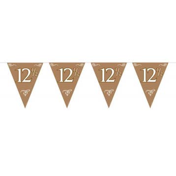 Bronzen vlaggenlijn 12,5 jaar huwelijk, Ophalen of Verzenden, Nieuw