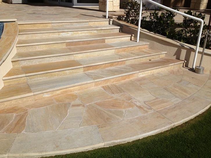 flagstones Brasil Yellow 2,5-5 cm dik, Tuin en Terras, Tegels en Klinkers, Terrastegels, Nieuw, Natuursteen