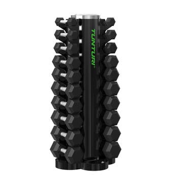 Tunturi Platinum Hex Rubber Dumbbell, 1, Verzenden, Nieuw
