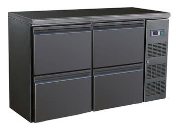 CombiSteel Barkoelkast | 350L | Zwart | 0°C/+10°C | Geforcee, Ophalen of Verzenden, Nieuw