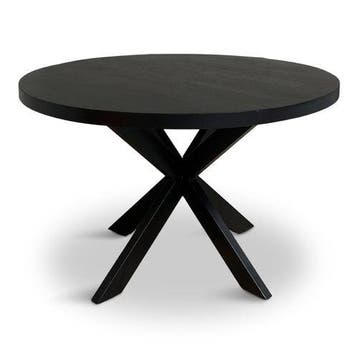 Eettafel Oscar Rond Ø110cm Mango Zwart, Huis en Inrichting, Tafels | Eettafels, Ophalen of Verzenden, Nieuw