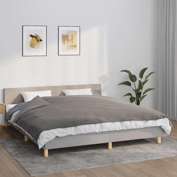 vidaXL Verzwaringsdeken met hoes 155x220 cm 7 kg stof grijs, Verzenden, Nieuw, Grijs