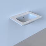 Wastafel BWS Pakaru met Overloop Glans Wit (ALLE MATEN), Ophalen of Verzenden, Nieuw, Overige typen