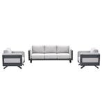 Garden Impressions Medellin loungeset 3-delig - donker grijs, Verzenden, Nieuw