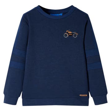 vidaXL Kindertrui 92 gemêleerd marineblauw, Verzenden, Nieuw