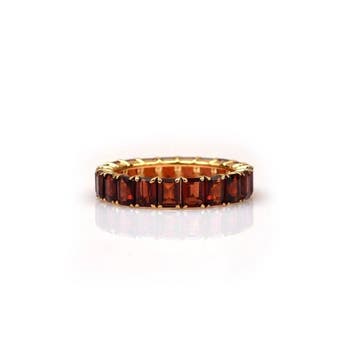 Eeuwigheidsring - 22 karaat Geel goud - 5.65ct. tw. Granaat