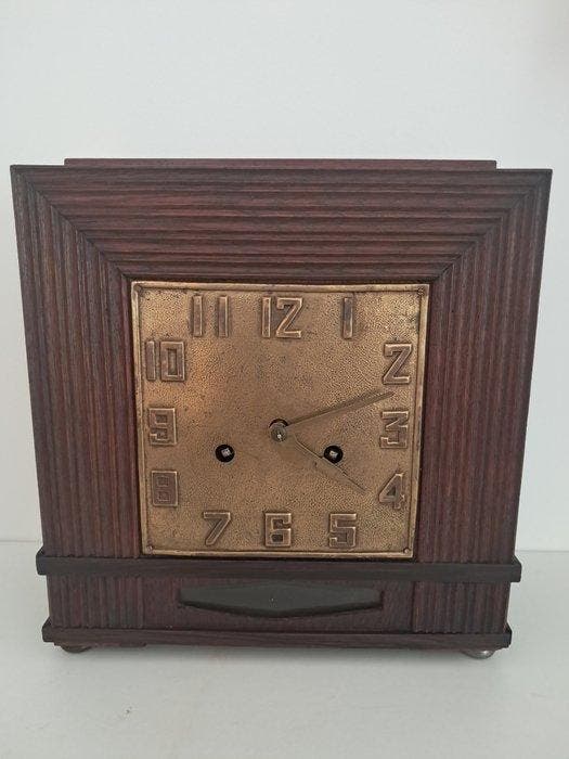 Pendule - Art Deco - Eik - 1920-1930, Antiek en Kunst, Kunst | Designobjecten