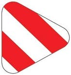 Haaientanden gestreept (20 stuks) - Polyvinylchloride (PVC), Verzenden