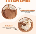 Kattenmand - Kattenbed - 65x58x16 cm - Bruin - Nobleza, Verzenden, Zo goed als nieuw