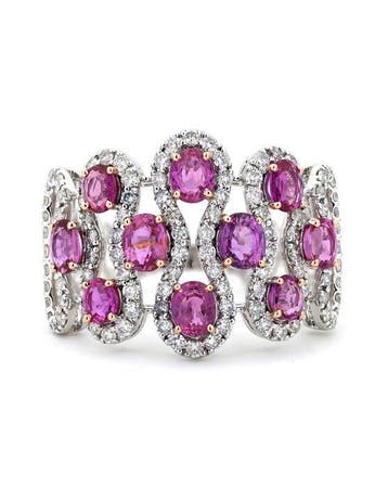 Statement ring - 14 karaat Witgoud - 2.91ct. tw. Robijn -, Sieraden, Tassen en Uiterlijk