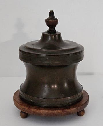 19e eeuwse - Zonder minimumprijs - Tabakspot - Koper - Hout, Nieuw
