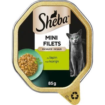 Sheba Mini Filets met konijn in saus natvoer kat (kuipjes..., Dieren en Toebehoren, Verzenden, Knaagdier of Konijn