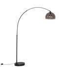 Moderne booglamp zwart met smoke glas - Arc, Huis en Inrichting, Lampen | Vloerlampen, Verzenden, Nieuw, Modern