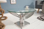 Maritieme salontafel OCEAN M 60cm antiek zilver rond, Huis en Inrichting, Tafels | Salontafels, Ophalen of Verzenden, Nieuw