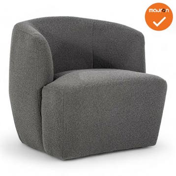 Roma Fauteuil - Antraciet (Design meubilair), Vergader- of Presentatieruimte, Ophalen of Verzenden, Nieuw zonder verpakking, Stoel
