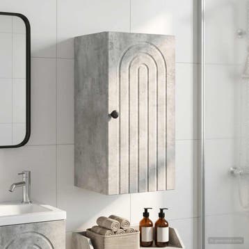 vidaXL Badkamer wandkast ALKMAAR Betongrijs 30 x 31 x 59 cm, Verzenden, Nieuw