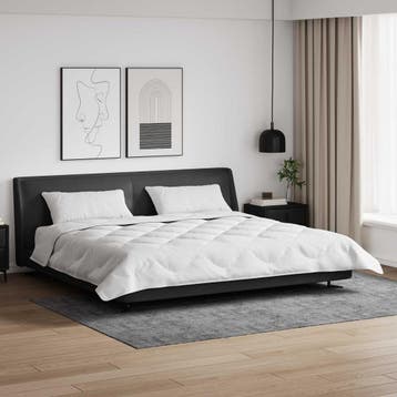 vidaXL Dekbed met Kussens 3 st Wit Microfiber en Dons, Verzenden, Nieuw, Wit