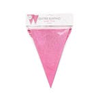 Vlaggenlijn Glitter Pink/roze 6 meter, Verzenden, Nieuw, Versiering, Verjaardag