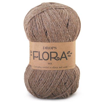 DROPS Flora Mix - 08 bruin - Wol Garen, Ophalen of Verzenden, Nieuw